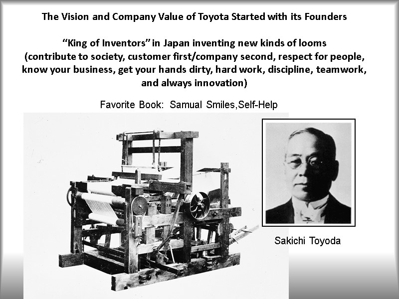 The Vision and Company Value of Toyota Started with its Founders  “King of